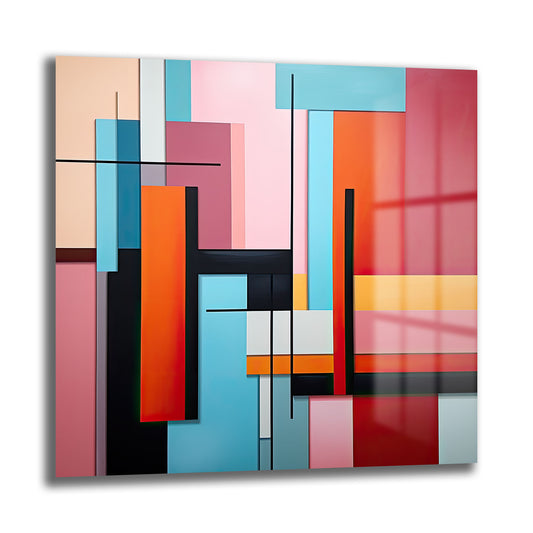 DEKORATİF KARE CAM TABLO - TT0883