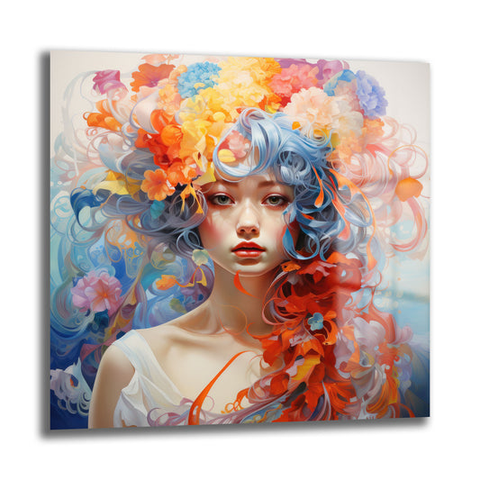 DEKORATİF KARE CAM TABLO - TT0896