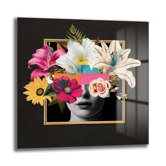 DEKORATİF KARE CAM TABLO - TT0796