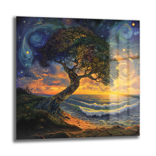 DEKORATİF KARE CAM TABLO - TT0735