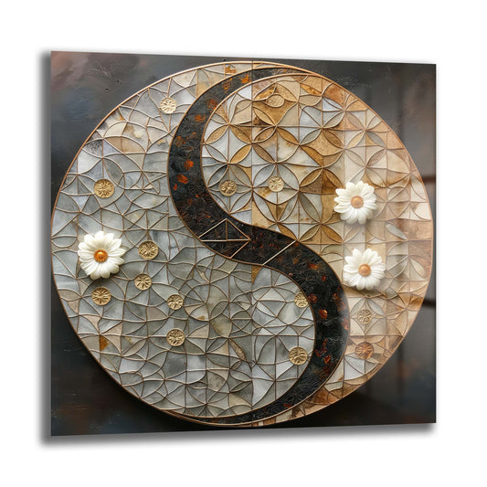 DEKORATİF KARE CAM TABLO - TT0774