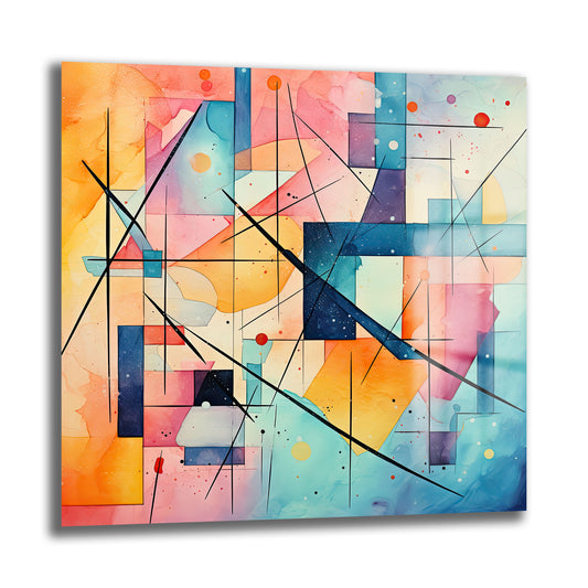 DEKORATİF KARE CAM TABLO - TT0897