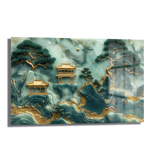 DEKORATİF YATAY CAM TABLO - TT0569