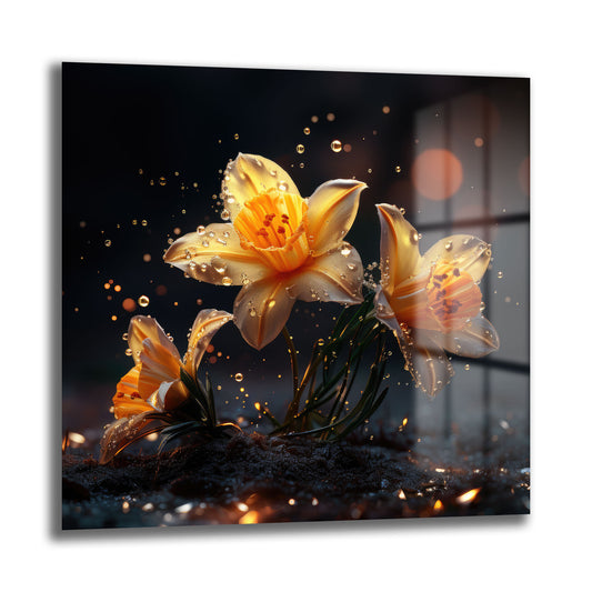 DEKORATİF KARE CAM TABLO - TT0855