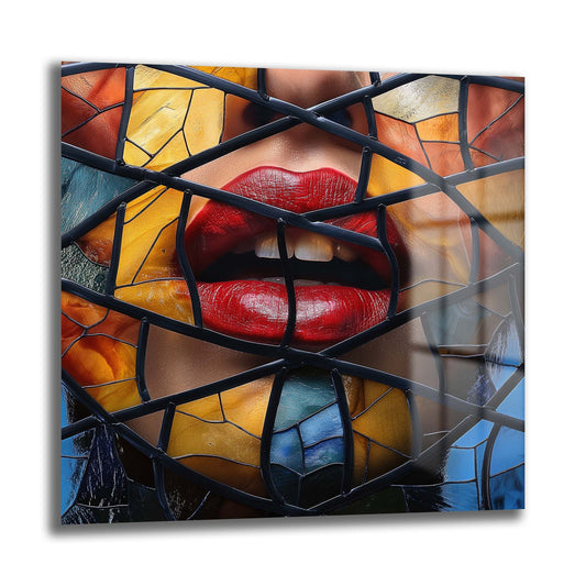 DEKORATİF KARE CAM TABLO - TT0780