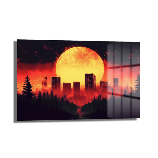DEKORATİF YATAY CAM TABLO - TT2135