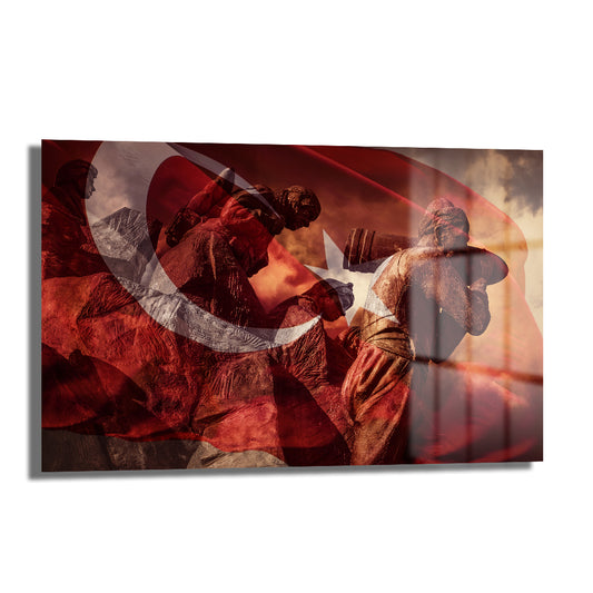 DEKORATİF YATAY CAM TABLO - TT0643