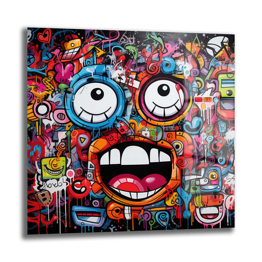 DEKORATİF KARE CAM TABLO - TT0861