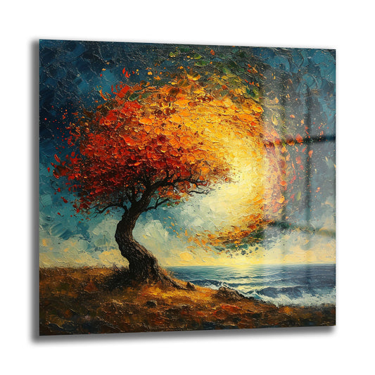 DEKORATİF KARE CAM TABLO - TT1032