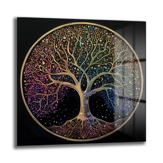 DEKORATİF KARE CAM TABLO - TT1034