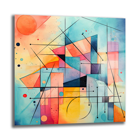 DEKORATİF KARE CAM TABLO - TT0895