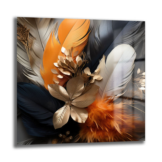 DEKORATİF KARE CAM TABLO - TT0857