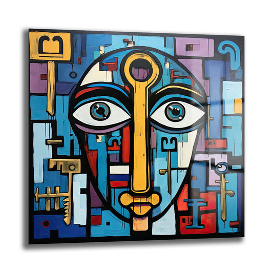 DEKORATİF KARE CAM TABLO - TT0863