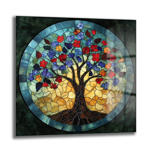 DEKORATİF KARE CAM TABLO - TT1028