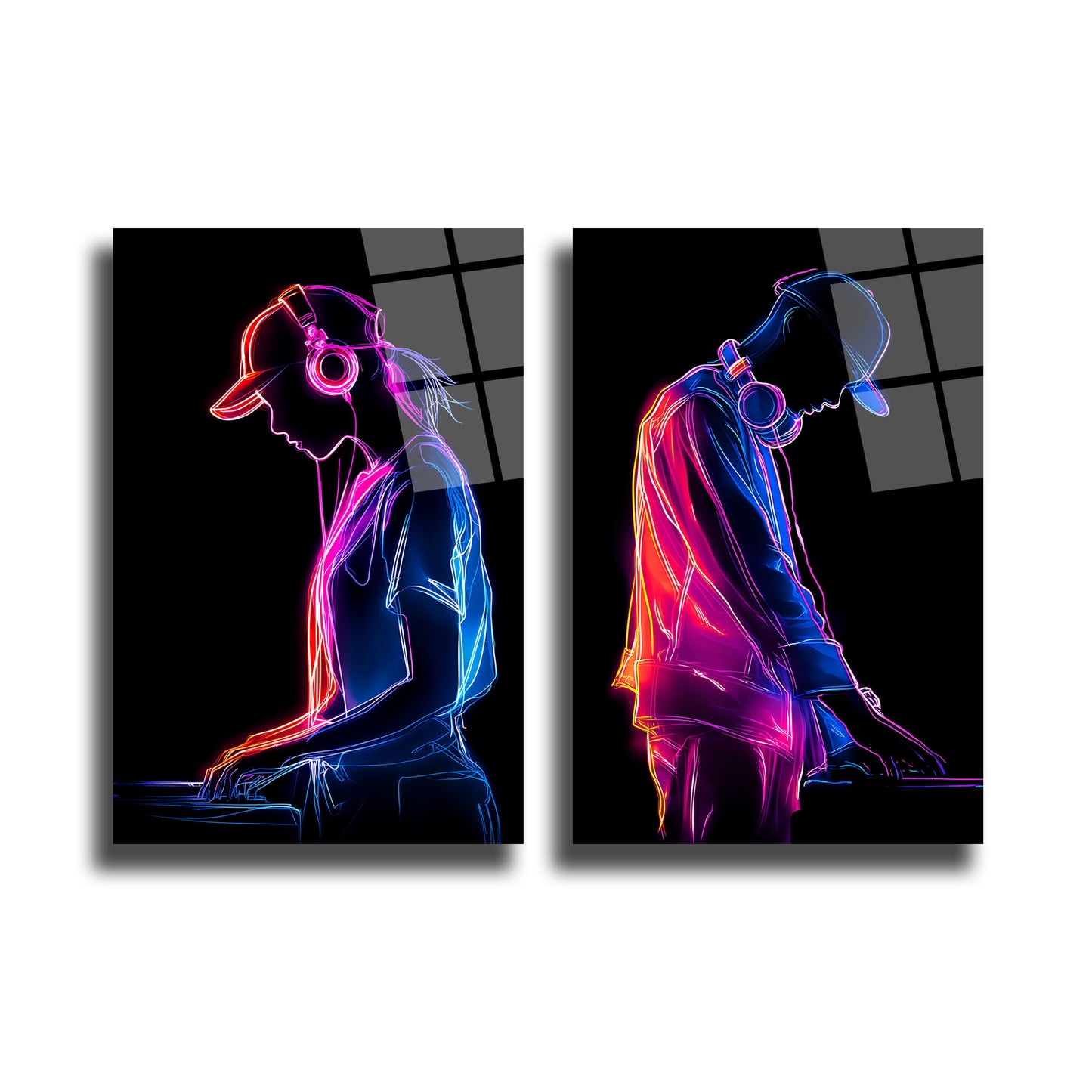 İKİLİ DİKEY CAM TABLO SETİ - TT4019