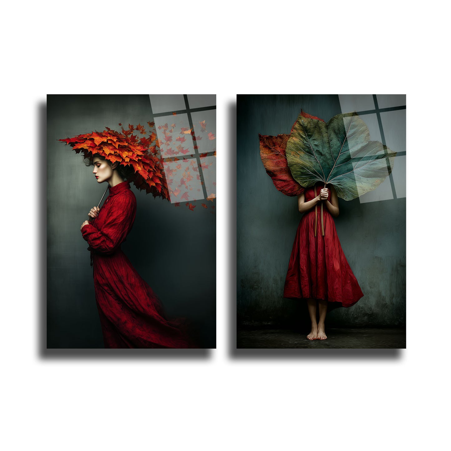 İKİLİ DİKEY CAM TABLO SETİ - TT4008