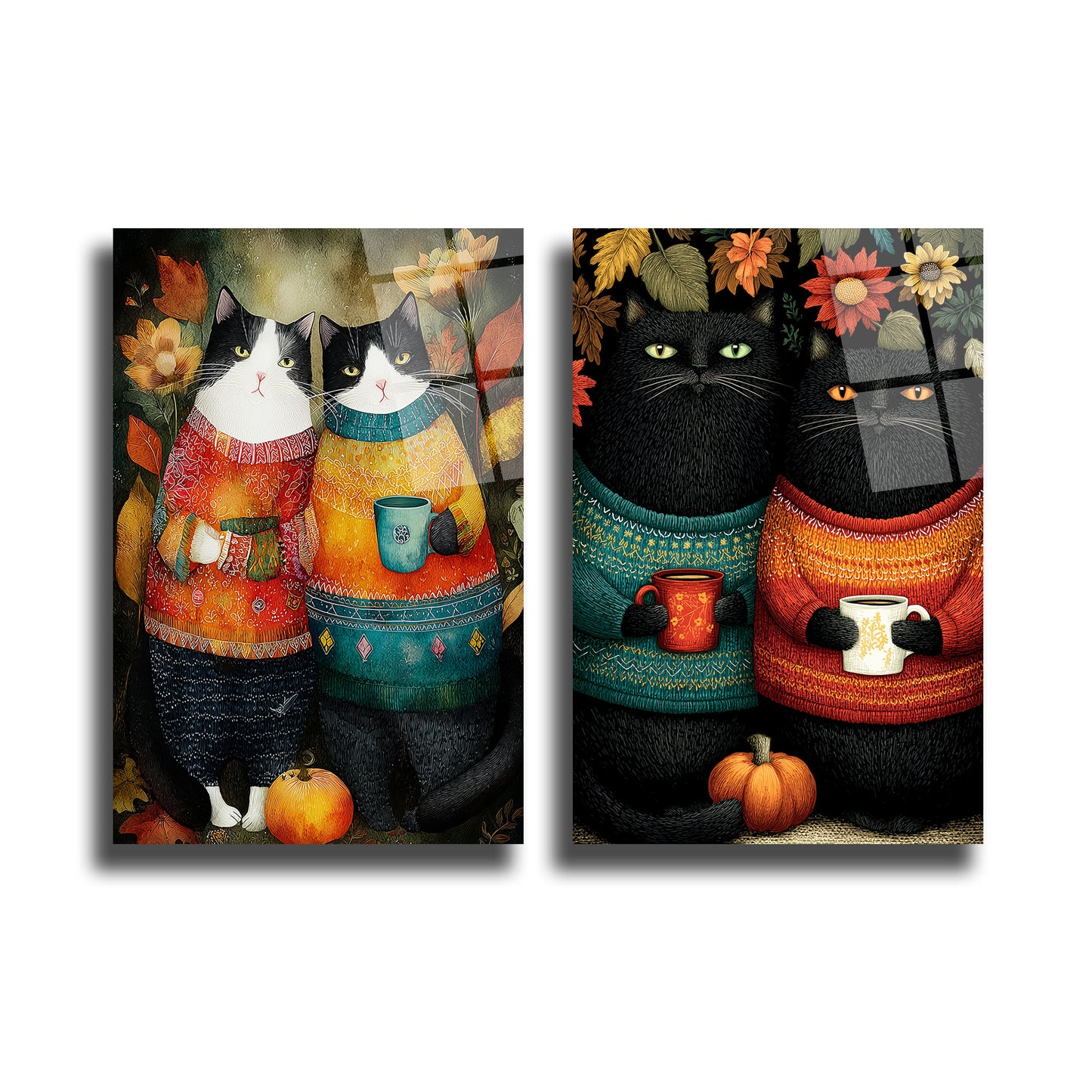 İKİLİ DİKEY CAM TABLO SETİ - TT4013