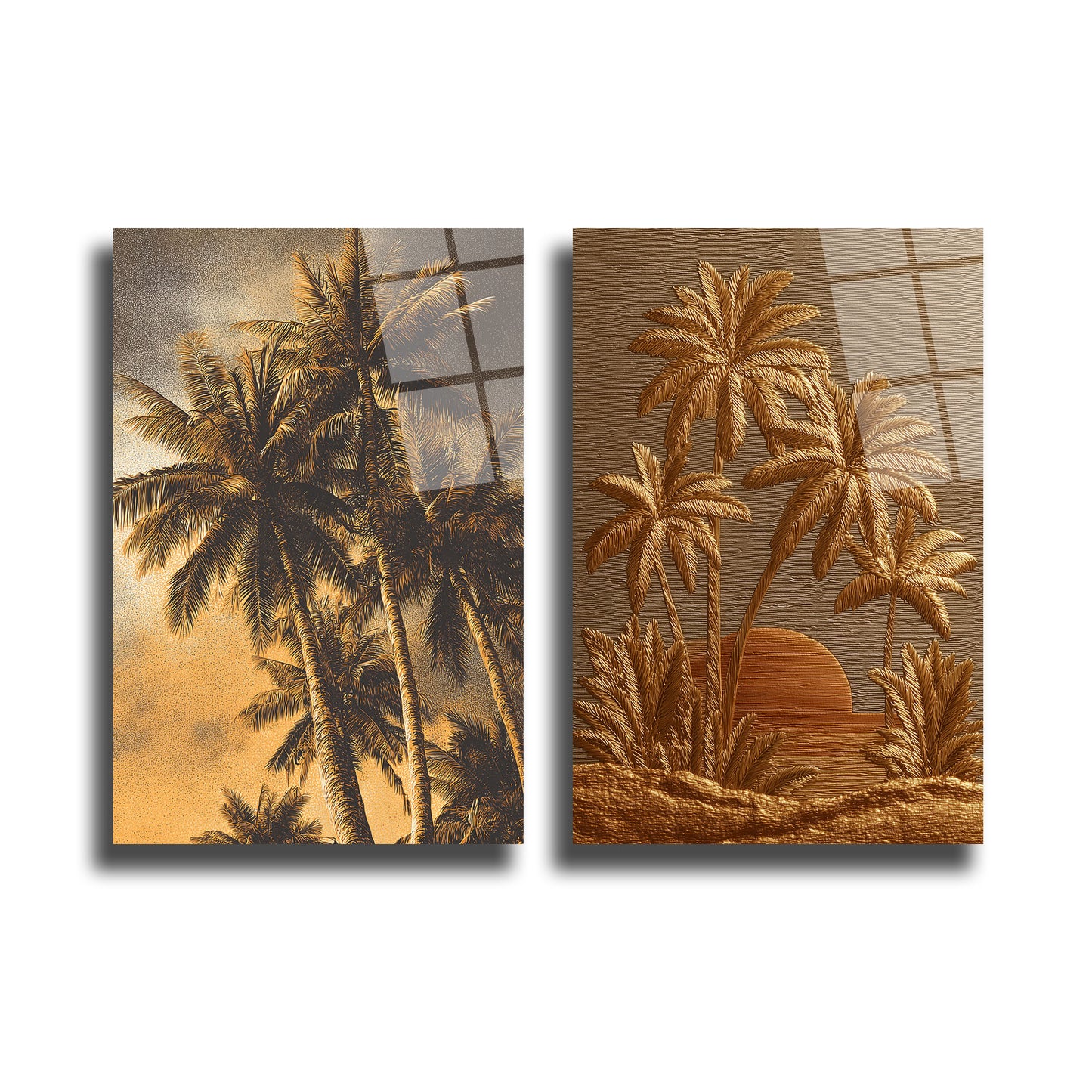 İKİLİ DİKEY CAM TABLO SETİ - TT4031