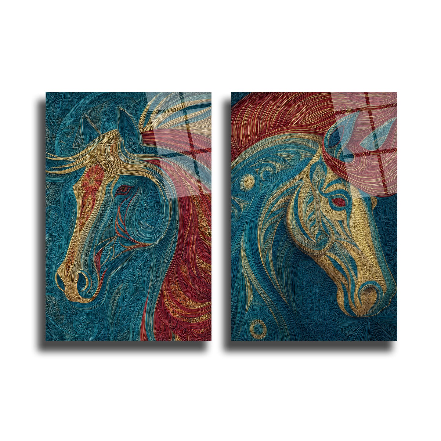 İKİLİ DİKEY CAM TABLO SETİ - TT4015