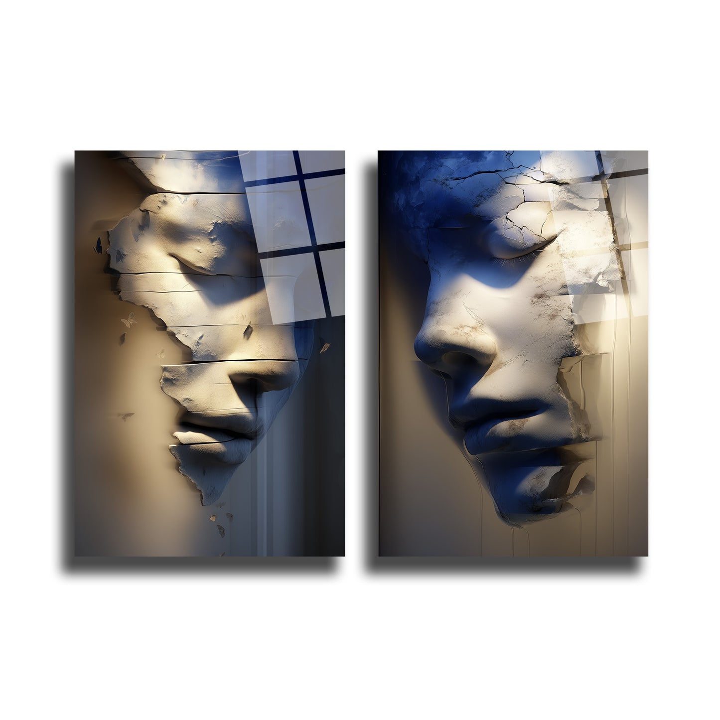 İKİLİ DİKEY CAM TABLO SETİ - TT4006