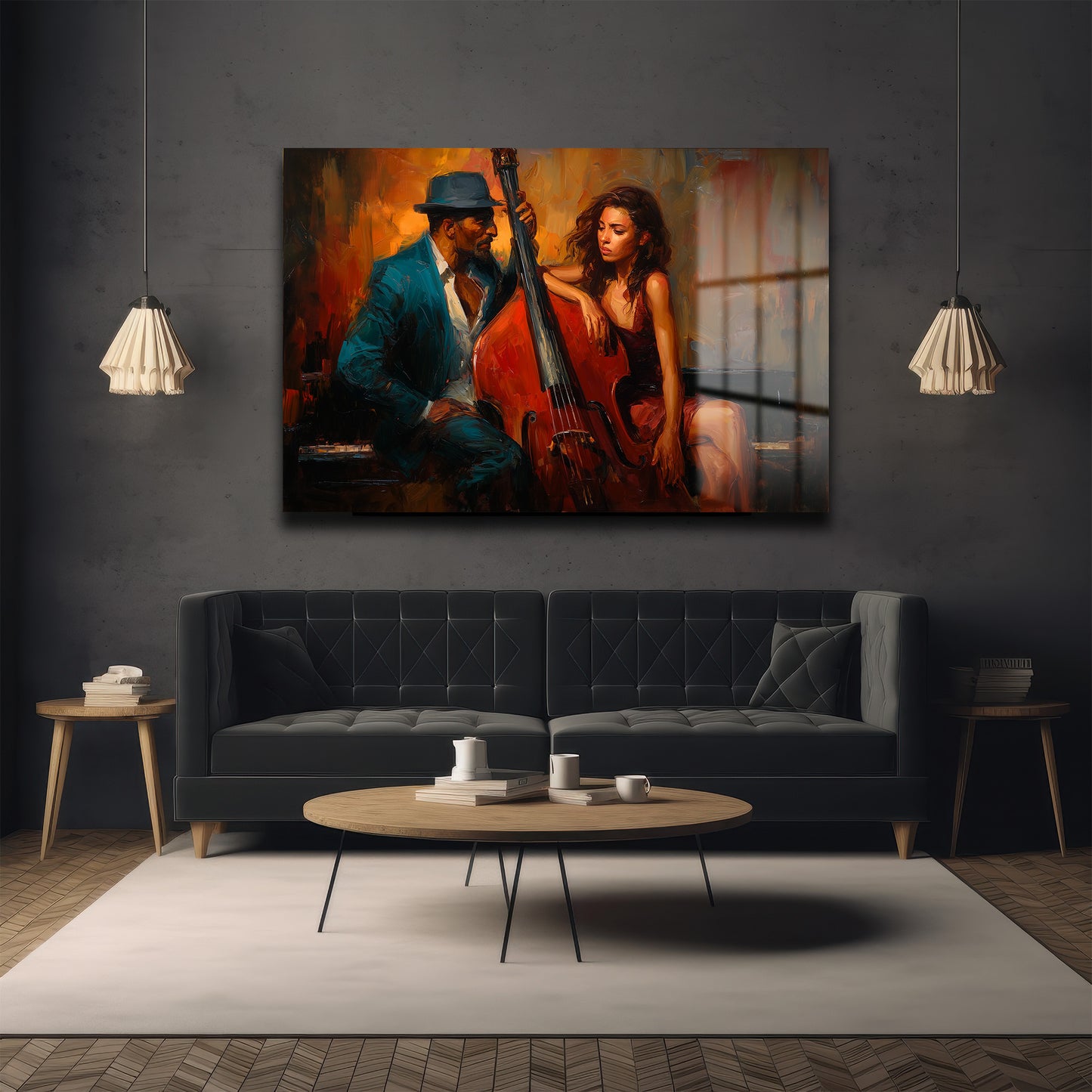 DEKORATİF YATAY CAM TABLO - TT3163