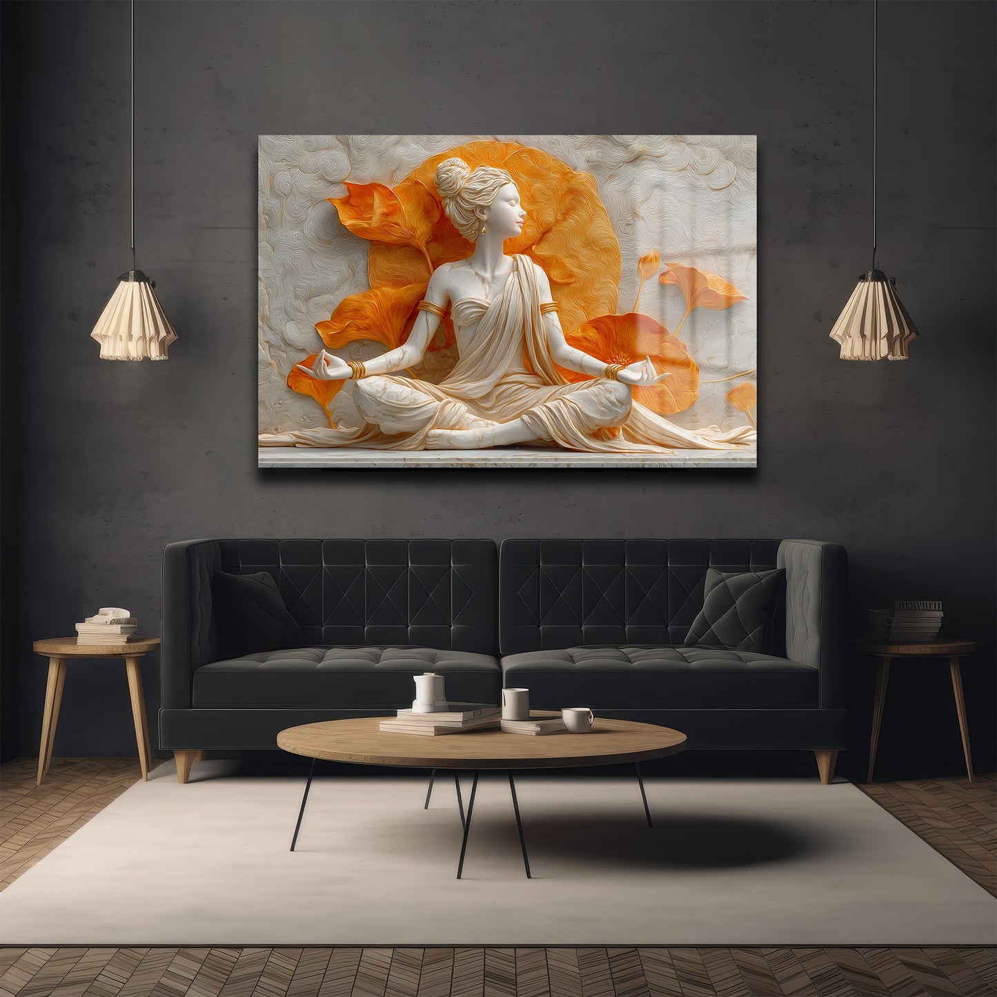 DEKORATİF YATAY CAM TABLO - TT3198