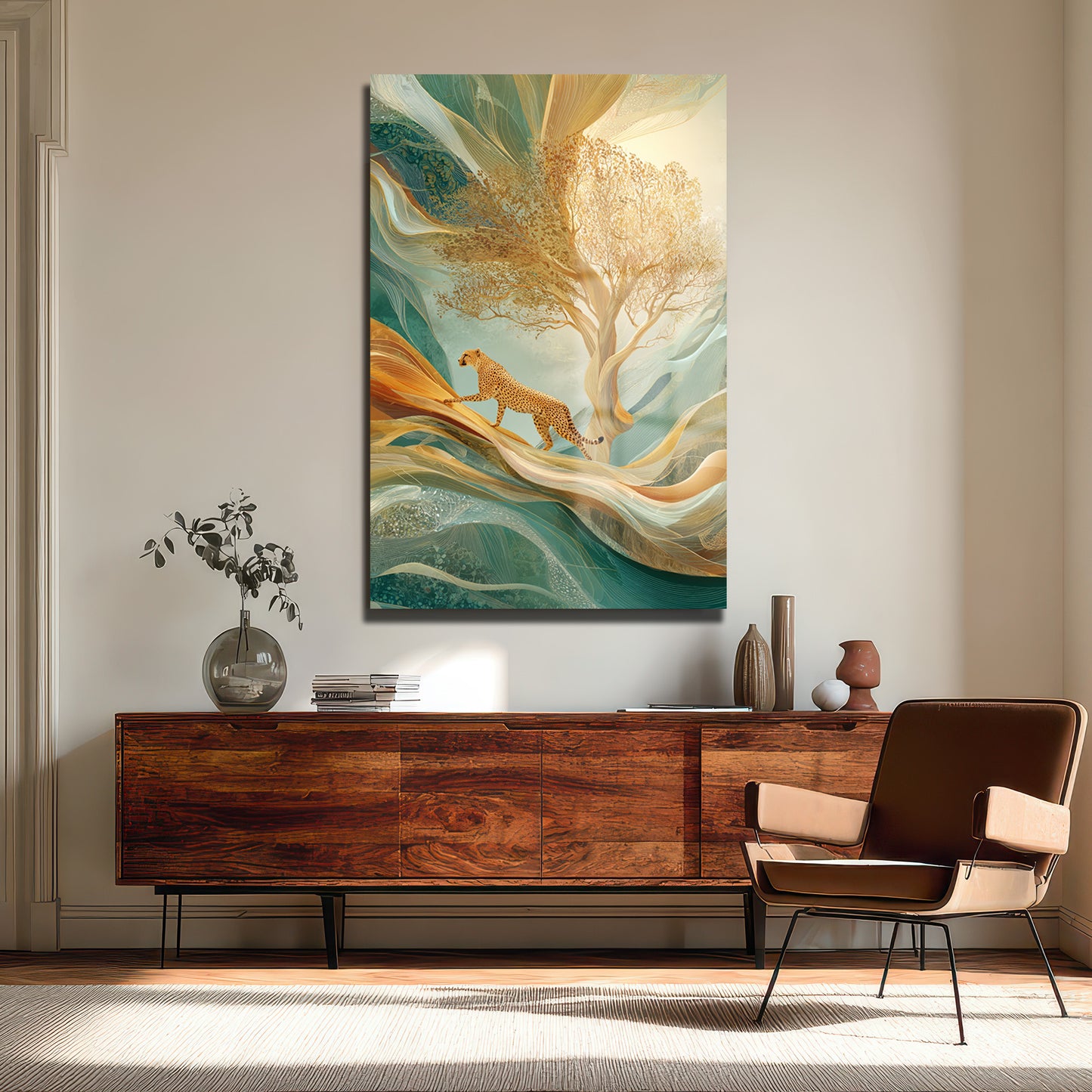 DEKORATİF DİKEY CAM TABLO - TT3383