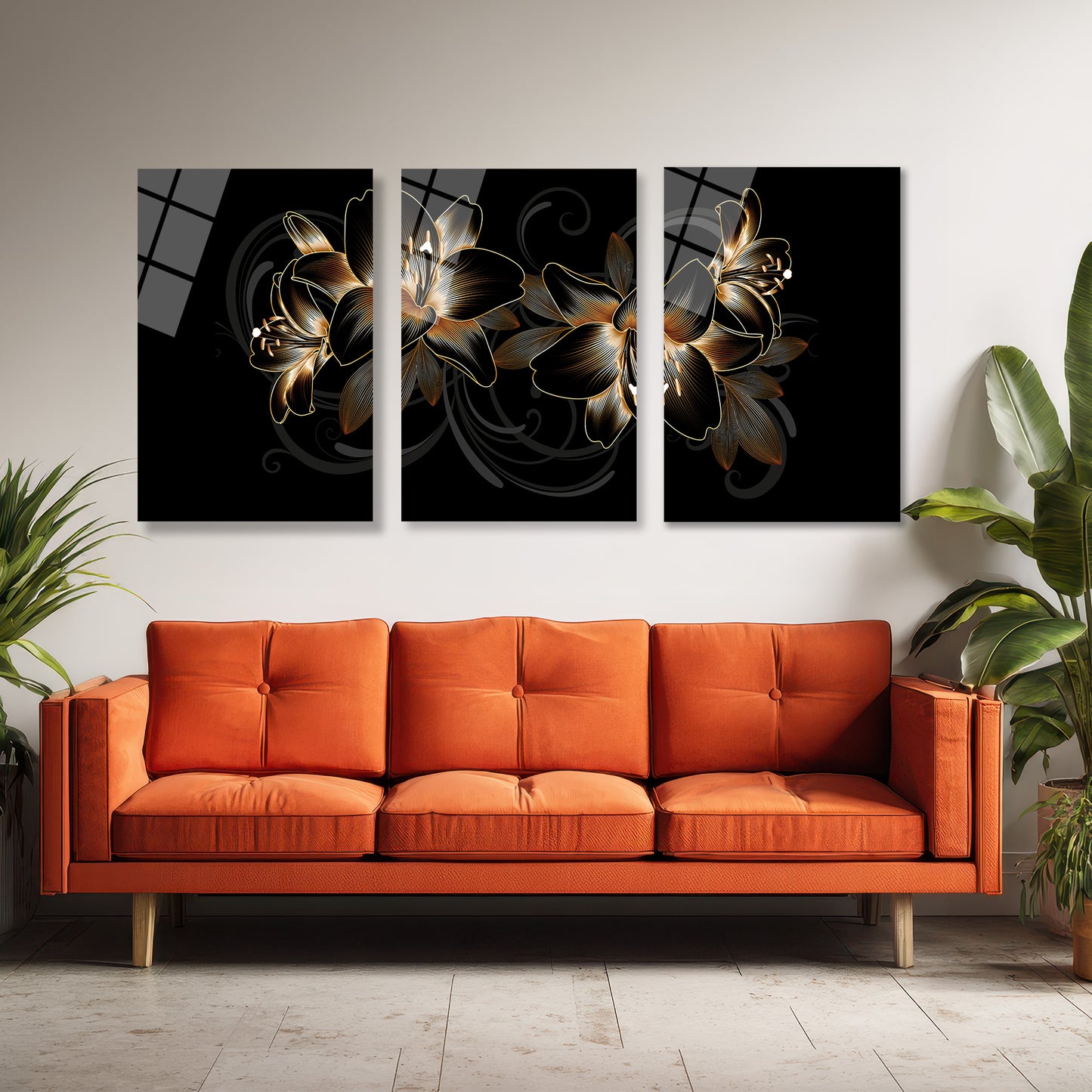 ÜÇLÜ DİKEY CAM TABLO SETİ - TT4080