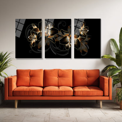 ÜÇLÜ DİKEY CAM TABLO SETİ - TT4080