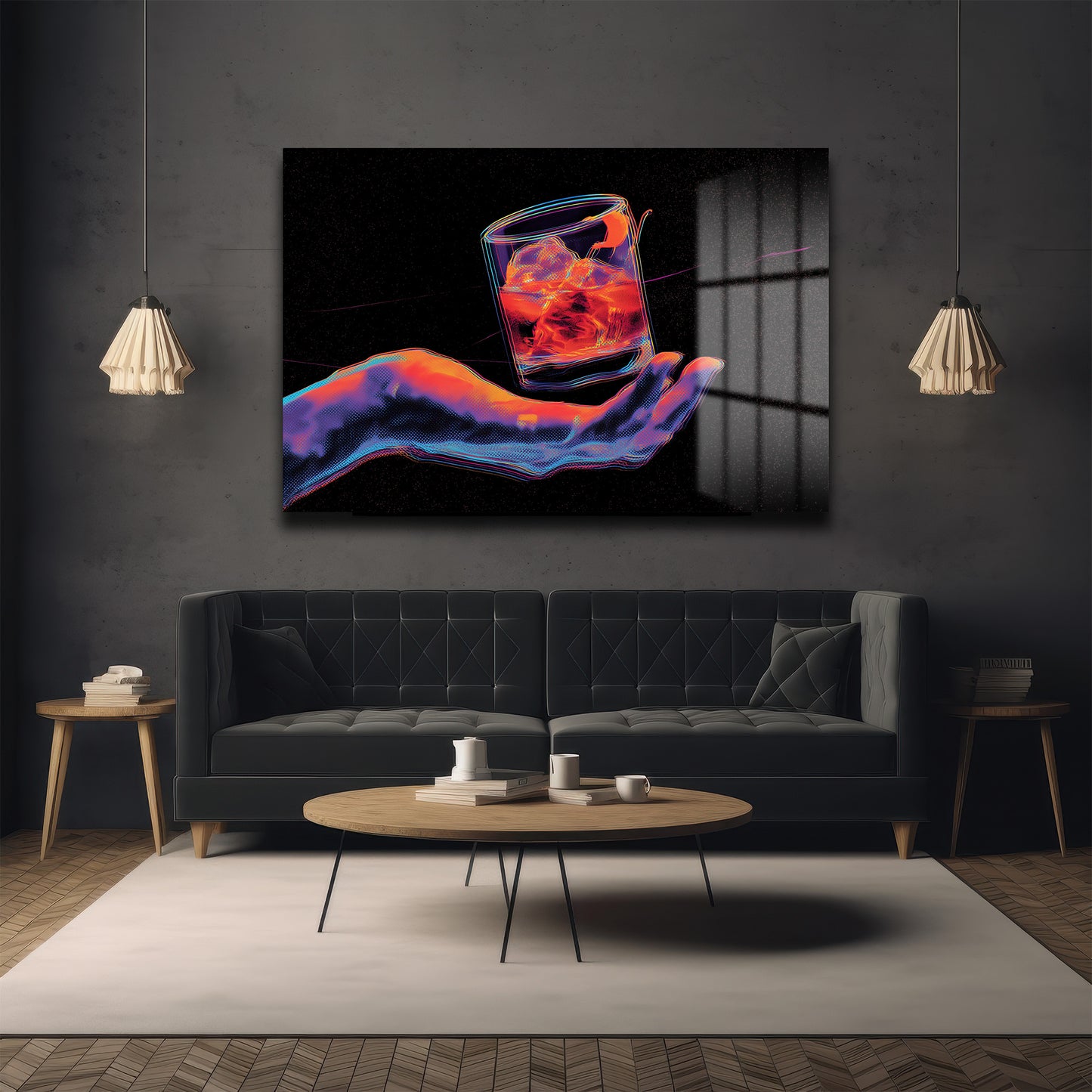 DEKORATİF YATAY CAM TABLO - TT3199