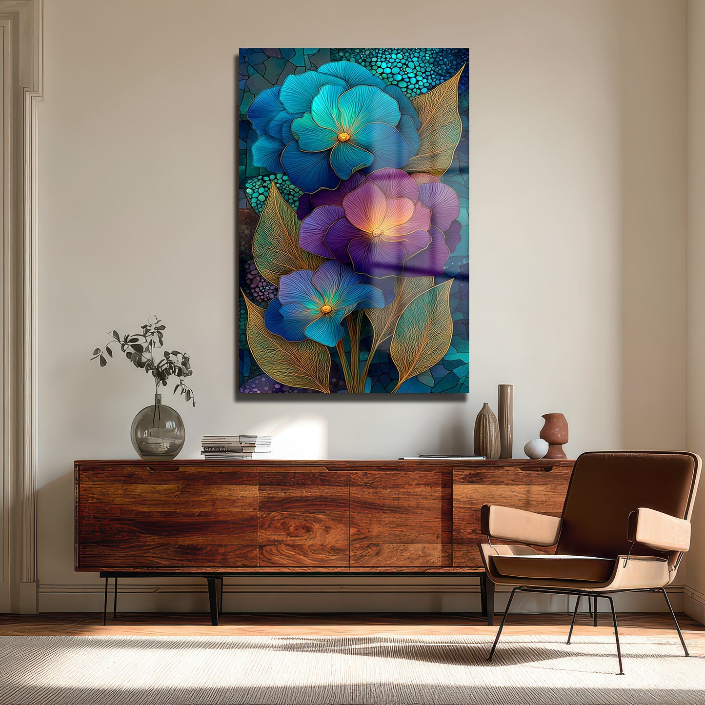 DEKORATİF DİKEY CAM TABLO - TT3455