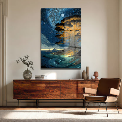 DEKORATİF DİKEY CAM TABLO - TT3456