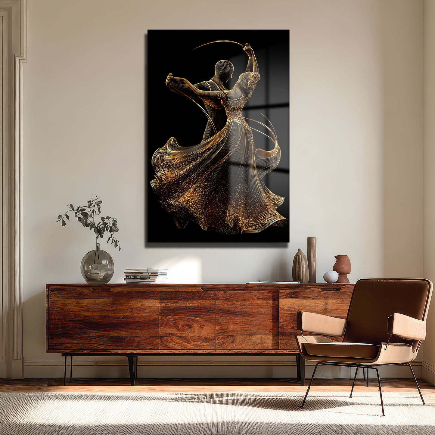 DEKORATİF DİKEY CAM TABLO - TT3338