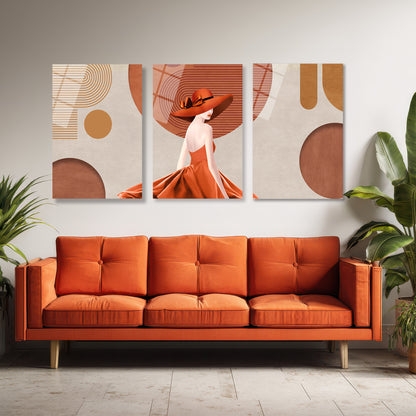 ÜÇLÜ DİKEY CAM TABLO SETİ - TT4084