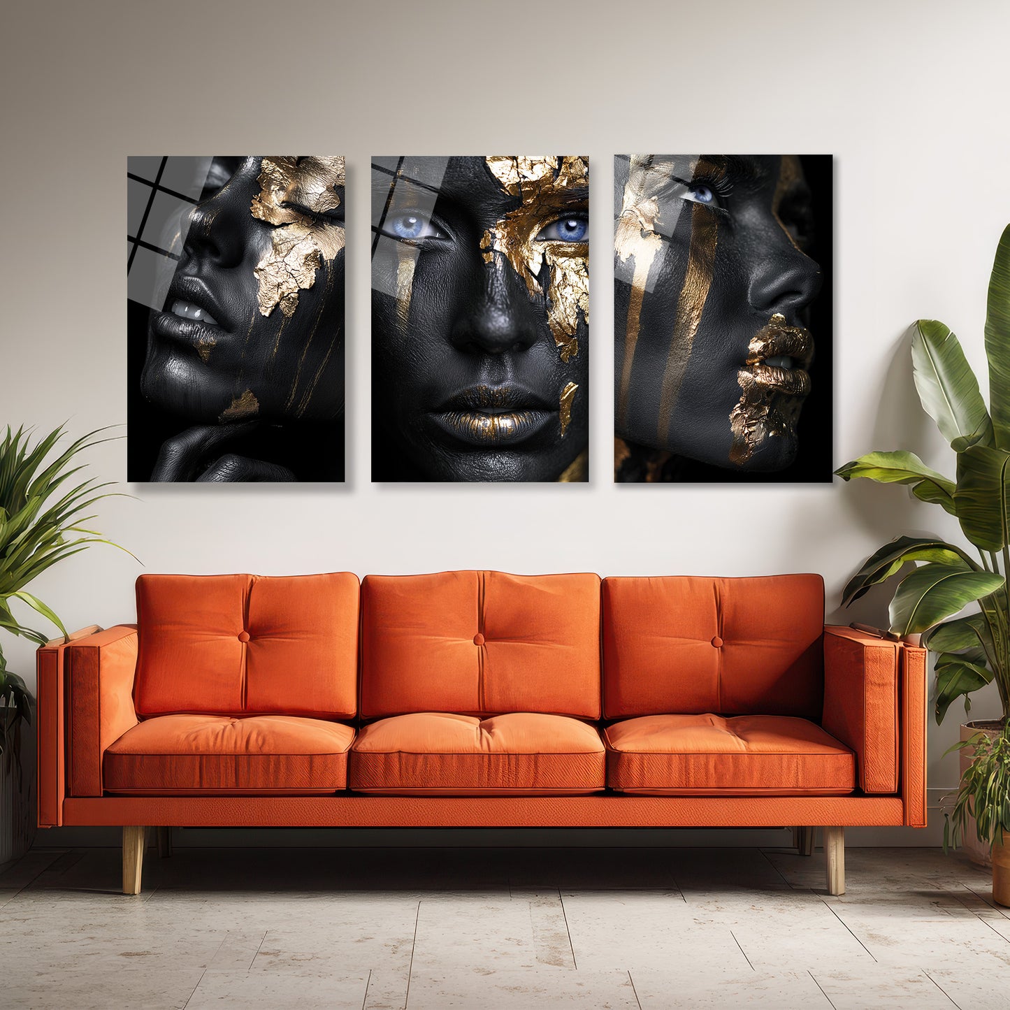 ÜÇLÜ DİKEY CAM TABLO SETİ - TT4069