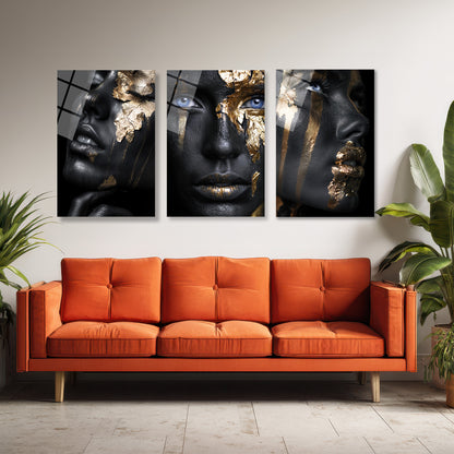 ÜÇLÜ DİKEY CAM TABLO SETİ - TT4069