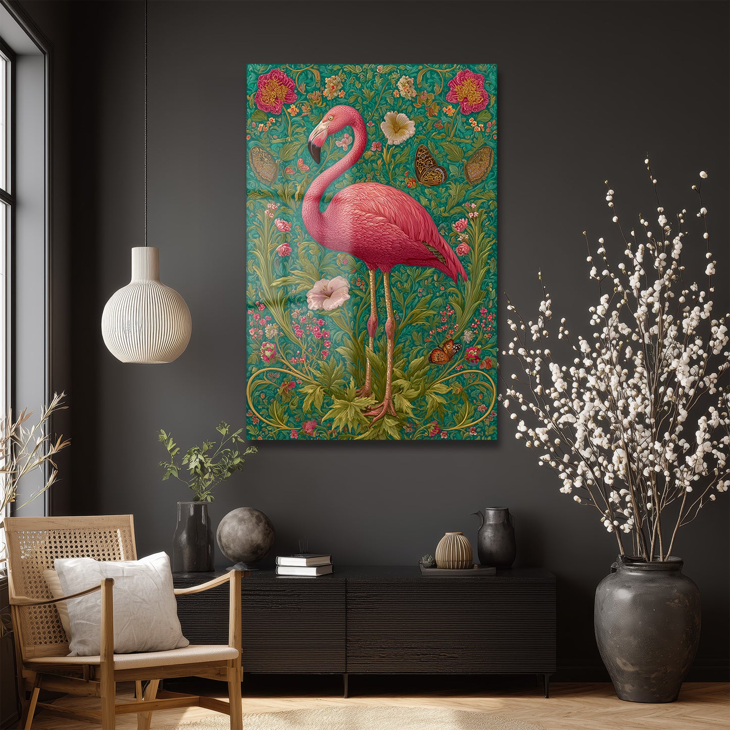 DEKORATİF DİKEY CAM TABLO - TT3364