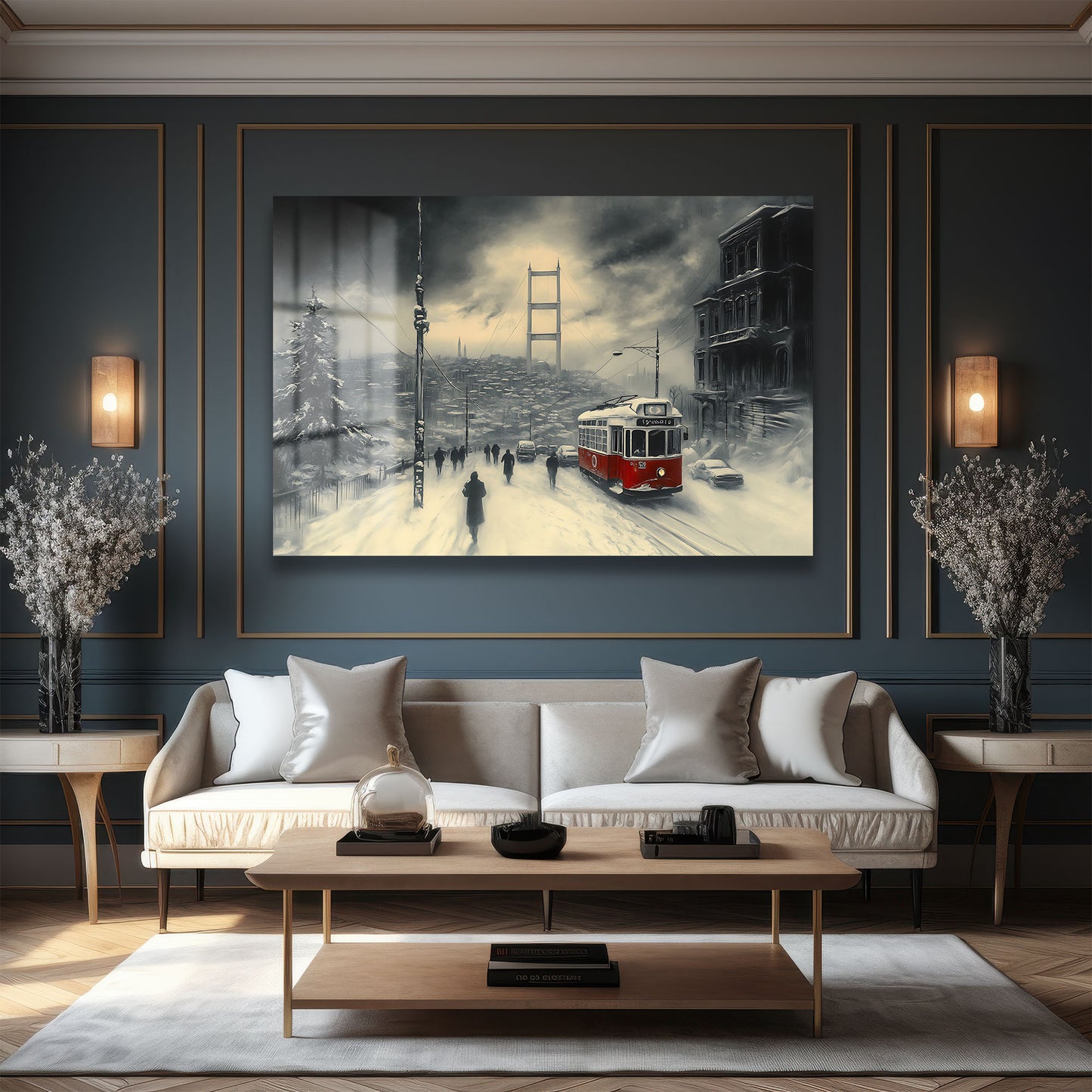 DEKORATİF YATAY CAM TABLO - TT3039