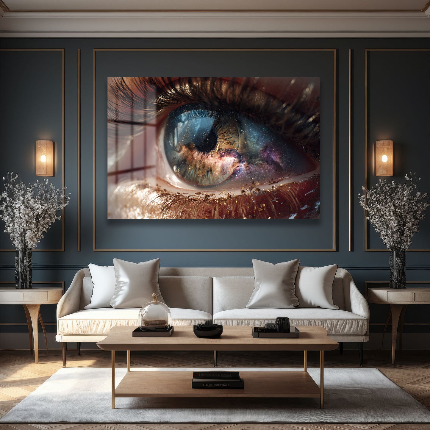 DEKORATİF YATAY CAM TABLO - TT3089