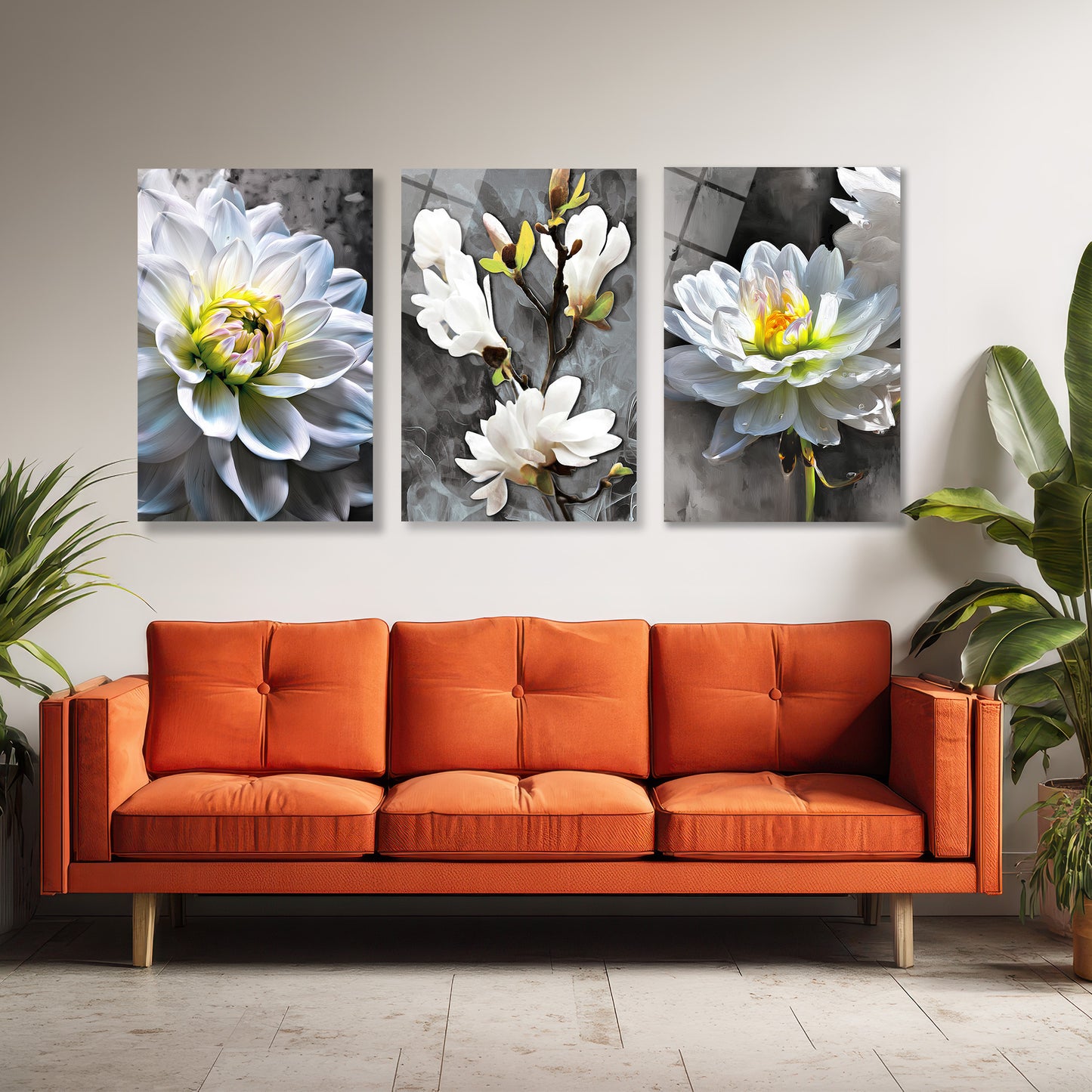 ÜÇLÜ DİKEY CAM TABLO SETİ - TT4087