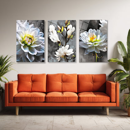 ÜÇLÜ DİKEY CAM TABLO SETİ - TT4087