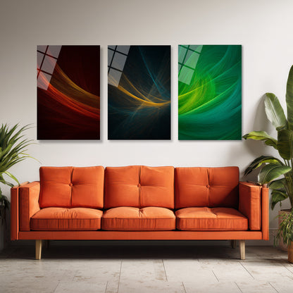 ÜÇLÜ DİKEY CAM TABLO SETİ - TT4088