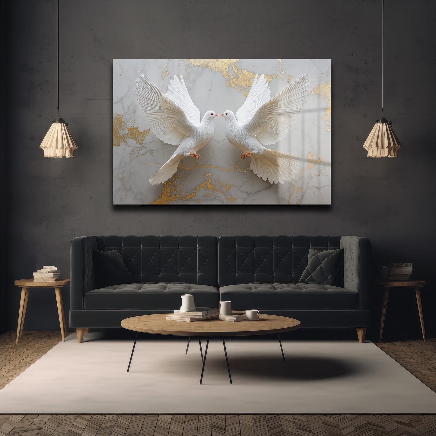 DEKORATİF YATAY CAM TABLO - TT3209