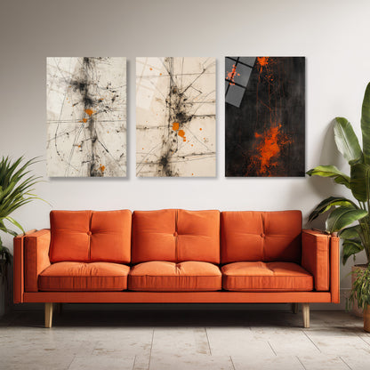 ÜÇLÜ DİKEY CAM TABLO SETİ - TT4090