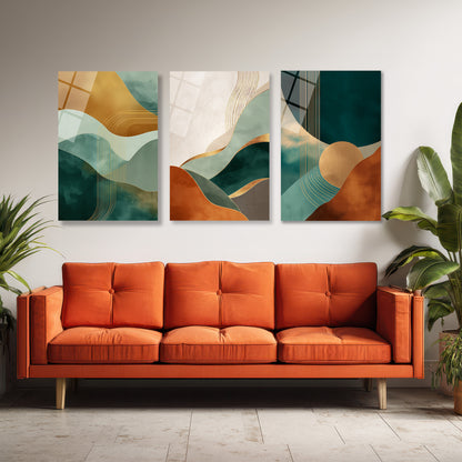 ÜÇLÜ DİKEY CAM TABLO SETİ - TT4091