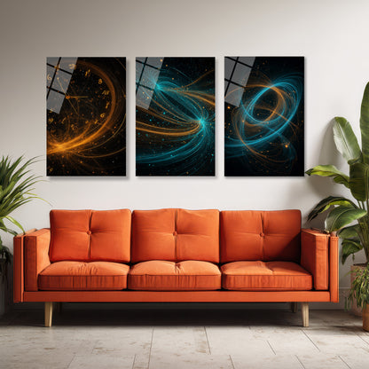 ÜÇLÜ DİKEY CAM TABLO SETİ - TT4092