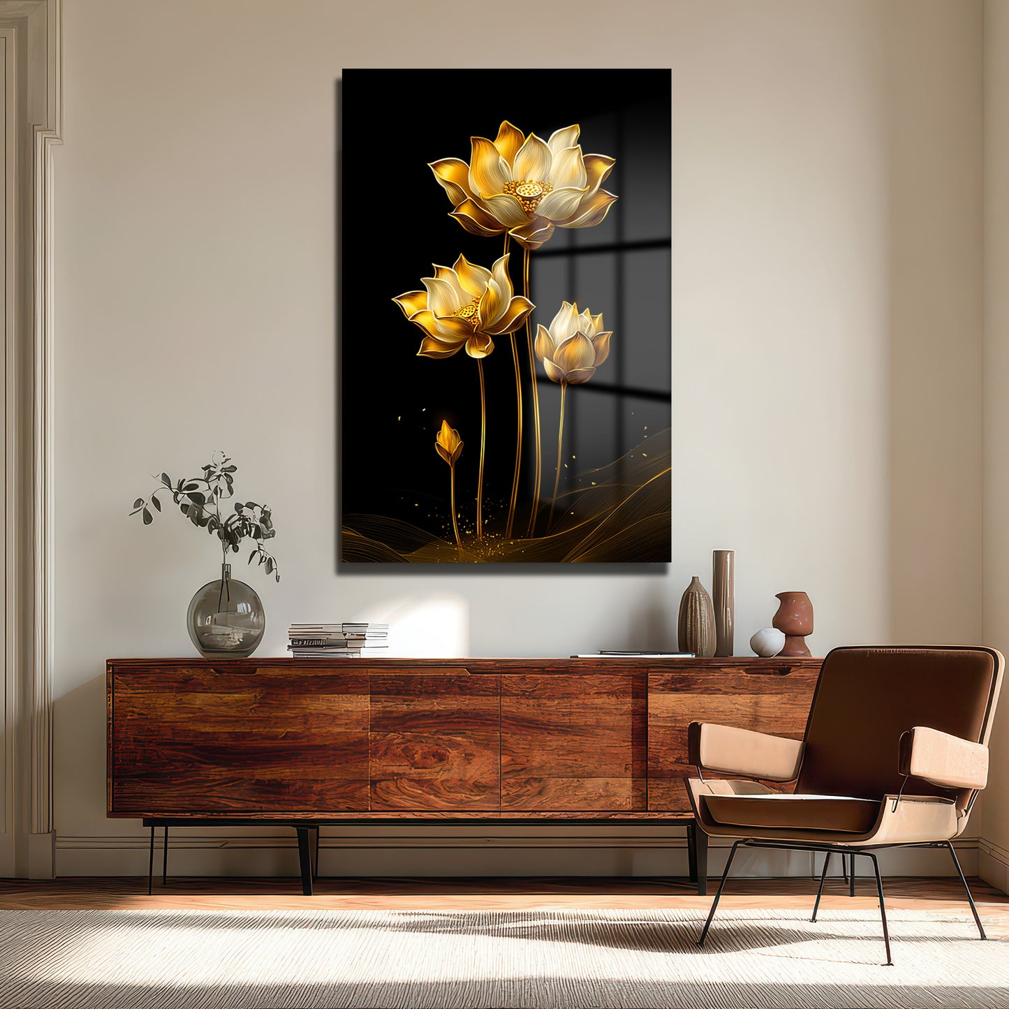 DEKORATİF DİKEY CAM TABLO - TT3349