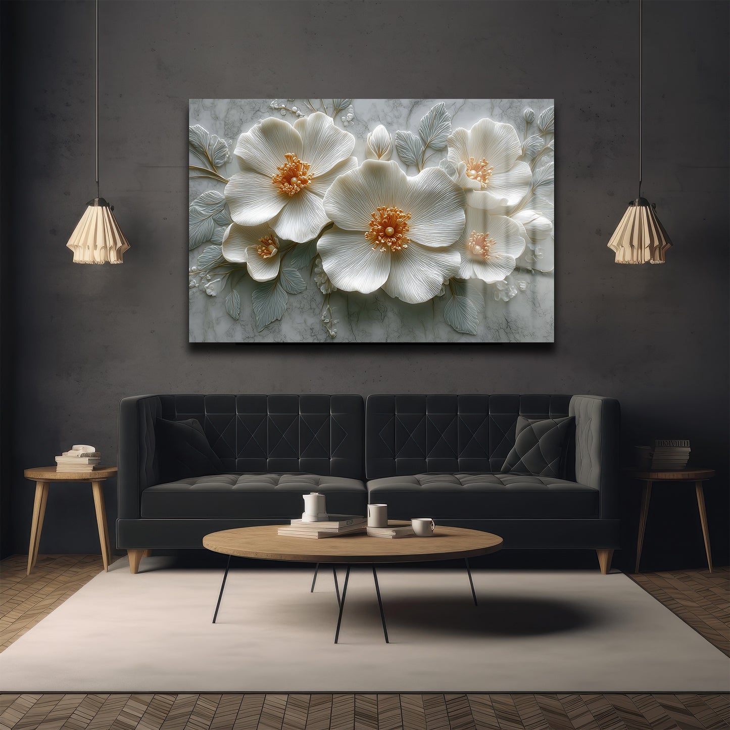 DEKORATİF YATAY CAM TABLO - TT3214