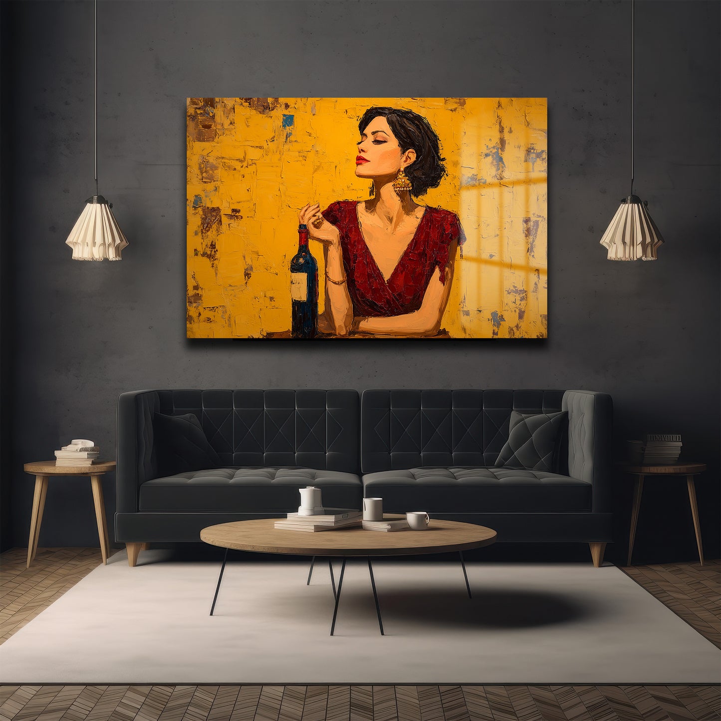 DEKORATİF YATAY CAM TABLO - TT3216