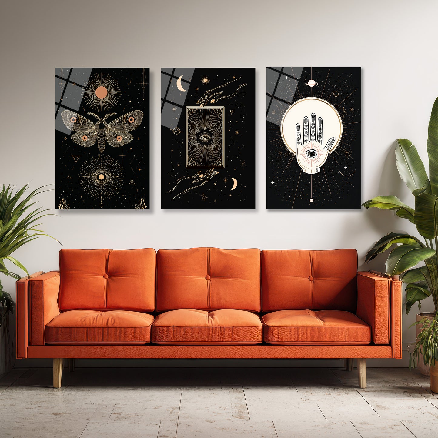 ÜÇLÜ DİKEY CAM TABLO SETİ - TT4070